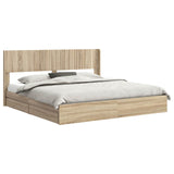 Bed Frame with Storage and Headboard Sonoma Oak 180 x 200 cm 3414361