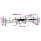 Outdoor Sofa Set 7 pcs Natural Solid Acacia Wood 3373589