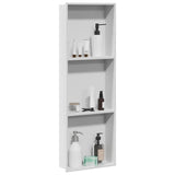 Shower Niche White 90 x 30 x 9.5 cm Stainless Steel 42012679