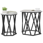 ZNTS Side Tables 2 pcs Grey Sonoma Engineered Wood 868264