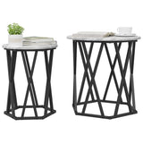 ZNTS Side Tables 2 pcs Grey Sonoma Engineered Wood 868264