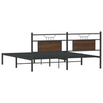 Bed Frame without Mattress Brown Oak 160x200 cm Engineered Wood 4106844