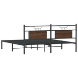 Bed Frame without Mattress Brown Oak 160x200 cm Engineered Wood 4106844