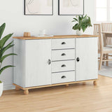 Sideboard ASKIM White 133.5 x 40 x 79 cm Solid pine wood 4105432