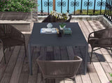 Six-Seater Aluminium Outdoor Table, Durable, Weather-Resistant, Family Garden Furniture T3398P320376