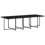 11 Piece Garden Dining Set with Cushions Black Poly Rattan 3211290