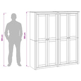 Wardrobe PANAMA Honey 169 x 50 x 185 cm Solid Pine Wood 42042134