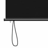 Roller Blind Black 80 x 250 cm Fabric and Aluminum 42037172