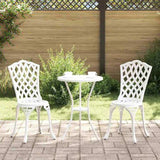 Garden Bistro Set 3 pcs White Aluminium 42002392