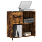 Record Cabinet Smoked Oak 84.5x38x89 cm Engineered Wood 831769