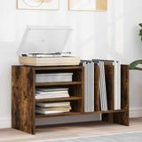 Record Cabinet Smoked Oak 78.5 x 35 x 45 cm Engineered Wood 891076