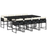 Garden Dining Set Black 3211278