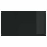 Kitchen Backsplash 2 pcs Black 110 x 60 cm Tempered Glass 3415496