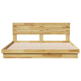 Bed Frame with Headboard without Mattress 180x200 cm Super King Solid Wood Oak 3315739