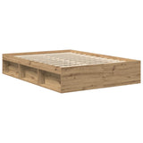 Bed Frame without Mattress Artisan Oak 120x200cm Engineered Wood 3328835