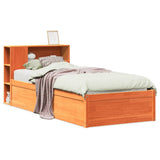 Bed Frame without Mattress Wax Brown 100x200 cm Solid Wood Pine 3323433