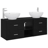 Bathroom Furniture Set 3 pcs Black 49.5 x 44.5 x 65 cm 3405900
