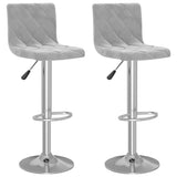 Bar Stools 2 pcs Light Grey Velvet 333687