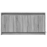 TV Cabinet with LED Grey Sonoma 100x34x50 cm Engineered Wood 852213
