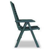 ZNTS Reclining Garden Chairs 6 pcs Plastic Green 275070