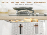 1.7L 3000W Fast Boil Kettle & 4 Slice Toaster Set, Kettle and Toaster Set with 7 Browning Controls, T3398P344227