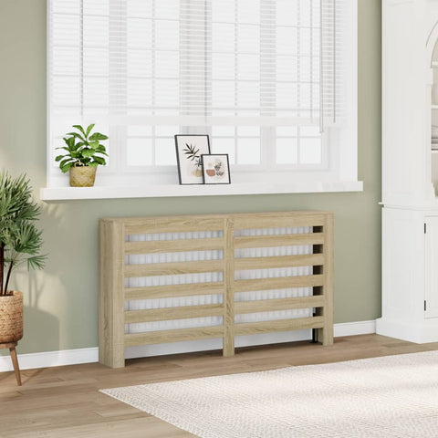 ZNTS Radiator Cover Sonoma Oak 149x20x82 cm Engineered Wood 852701