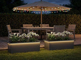 Garden Planter with LED 2 pcs Antracite 30 x 60 x 30 cm Steel 8008089