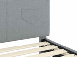 Toddler Bed Frame with Headboard Light Grey 70 x 140 cm Fabric 42010979