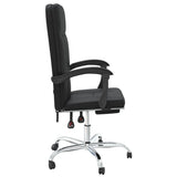 Reclining Office Chair Black Faux Leather 349800