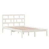 3101214 Bed Frame without Mattress White Solid Wood 120x200 cm