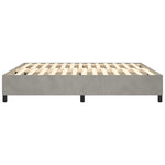 ZNTS Bed Frame without Mattress Light Grey Super King Velvet 3121226