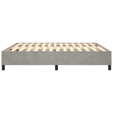 ZNTS Bed Frame without Mattress Light Grey Super King Velvet 3121226