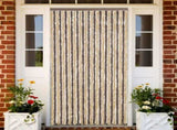Fly Curtain Dark Brown and Beige 118x220 cm Chenille 4004885