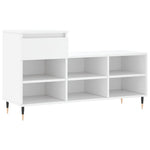 ZNTS Shoe Cabinet White 102x36x60 cm Engineered Wood 831356