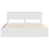Bed Frame with Headboard White 180 x 200 cm Solid Pine Wood 3410564