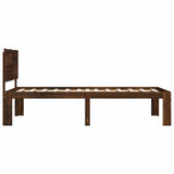 Single Bed Frame with Headboard ROSTOCK Dark Brown 75 x 190 cm 903437