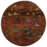 Table Top 60x2.5 cm Round Solid Wood Reclaimed 370024