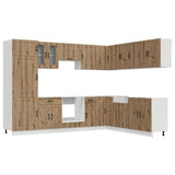 14 Piece Kitchen Cabinet Set "Kalmar" Artisan Oak Engineered Wood 3314980