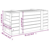 Storage Box Honey Brown 91x40.5x42 cm Solid Wood Pine 825001