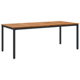 Garden Dining Set 9 pcs Black Solid Acacia Wood 3284404