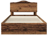 Bed Frame with Headboard Old Wood 100 x 200 cm Engineered Wood 3413646