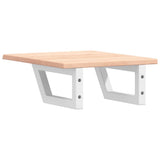 Basin Shelf Wall Mounted Steel and Solid Wood Oak 3302534