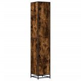 Bathroom Cabinet Smoked Oak 35x37.5x188.5 cm Engineered Wood and Metal 3300882