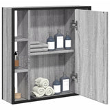 Bathroom Mirror Cabinet Grey Sonoma 60x16x60 cm Engineered Wood 842429