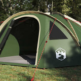 Dome Tent 4-Person 308 x 268 x 130 cm Waterproof Green Taffeta 42001008