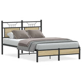 Bed Frame without Mattress Sonoma Oak 120x200 cm Engineered Wood 4106942