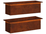 Garden Planter with LED 2 pcs Rusty 30 x 80 x 30 cm 8008111