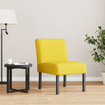 Slipper Chair Light Yellow Fabric 352460
