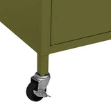 336261 Storage Cabinet Olive Green 60x35x56 cm Steel