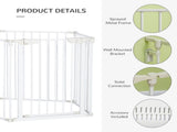5 Panels Pet Playpen Metal Fence w/ Walk Through Door - White T3398P349716